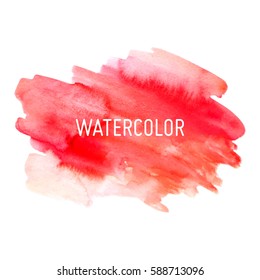 Watercolor background pink red vector