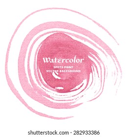 Watercolor background. Pink Watercolor Spots. Creative Abstract Aquarelle art handmade paint on white Background. Color Drops, blots and Spray for your design. Vector illustration.