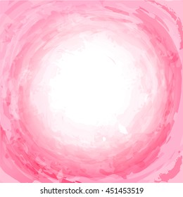 Watercolor background. Pink watercolour stain on white background. Abstract vector illustration - design element for banner, print, template, cover, card, web, decoration