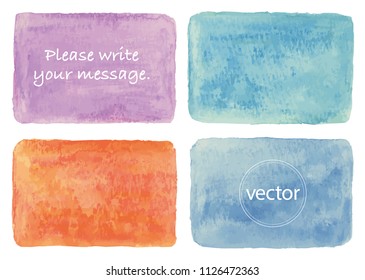 Watercolor background. Purple, blue, orange and blue.
