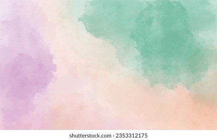 Watercolor background with purple and green color, perfect for office, company, school, social media, advertising, printing and more