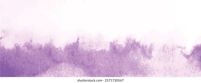 A watercolor background with a purple and white gradient. The background features a soft, textured style. Purple hues dominate the background. Minimal watercolor paint texture background vector