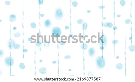 Watercolor background of rain image Vector illustration