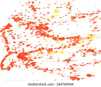 Watercolor Background with red color blots for your design