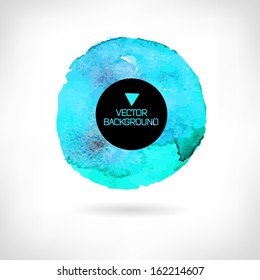 Watercolor background/ seamless pattern / vector blue bubble