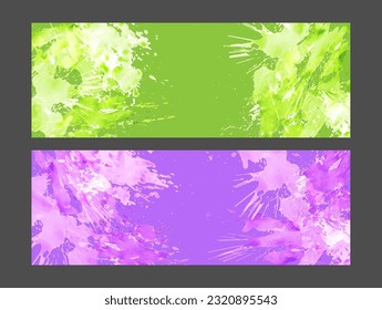 Watercolor background. A set of layouts for the design of postcards, invitations, covers, posters, flyers, posters and creative creative design