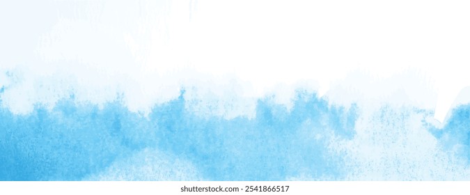 A watercolor background with a soft blue gradient. The background features a textured, artistic style. Blue hues blend into the background. Minimal watercolor paint texture background vector