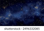 watercolor background space, night sky with stars	
