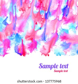 Watercolor background with space for text - vector
