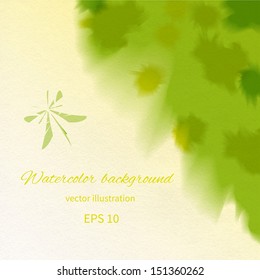 Watercolor background with space for your text. Vector illustration / EPS 10