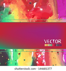 watercolor background with a strip for the text
