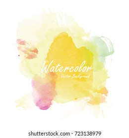 watercolor background template vector