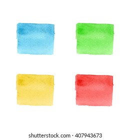 watercolor background for text,  abstract stain, set