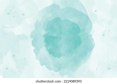 Aquarell-Hintergrund in türkisfarbenen Tönen. Vektorgrafik