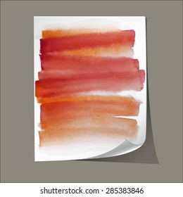 Watercolor background in vector. Abstract design element. Vector illustration