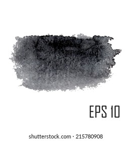 Watercolor background. Vector. Black Bubble.