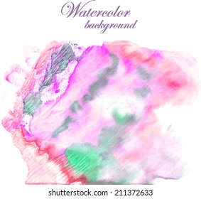 Watercolor background. Vector eps 10.