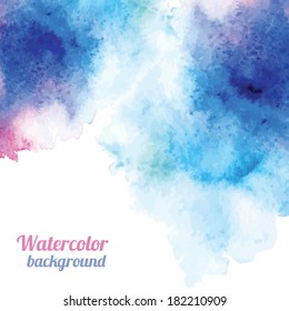 Watercolor background. Vector illustration