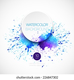 Watercolor background. Vector illustration