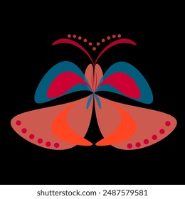 Watercolor background. Vector illustration. Set colorful butterflies