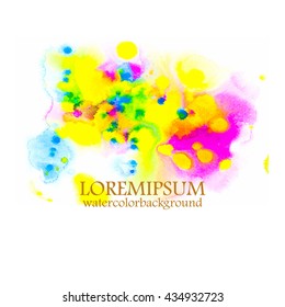 watercolor background vector on white
