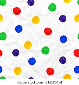 Watercolor background. Vector Polka dot. Watercolor stains. Can be used for wallpaper, background, surface textures, pattern fills, pack, web page.