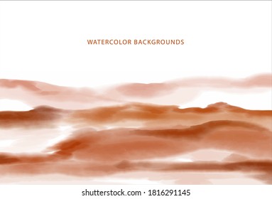 watercolor background, wide green forest