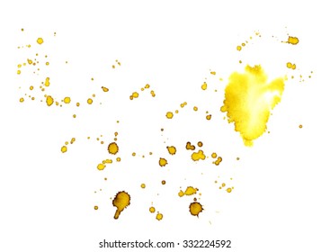 Watercolor backgrounds with drops. Vector