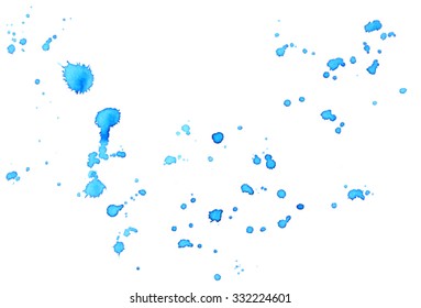 Watercolor backgrounds with drops. Vector