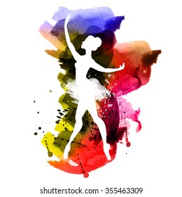 watercolor ballerina