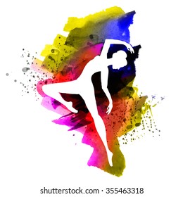 watercolor ballerina