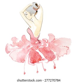 Immagini Vettoriali Foto E Grafica Vettoriale Stock A Tema Ballerina Watercolor Shutterstock