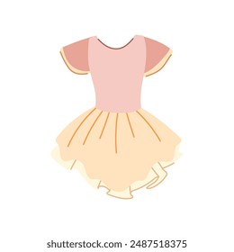 watercolor ballerina dress cartoon. skirt dance, swan baby, dancer vintage watercolor ballerina dress sign. isolated symbol vector illustration