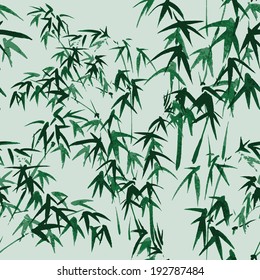 Watercolor bamboo seamless pattern can be used for wallpaper, website background, textile printing