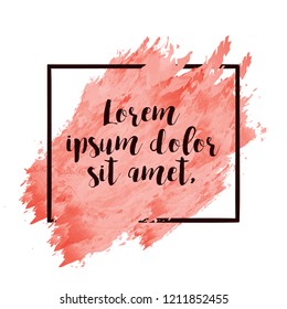 Watercolor banner design. Vector and illustration