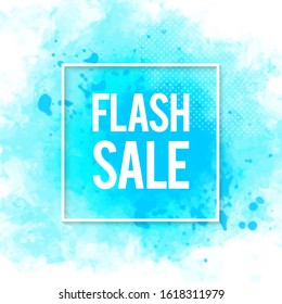 Watercolor banner sales background, promotion template, vector design 
