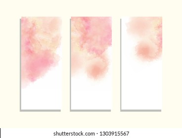 watercolor banner set
