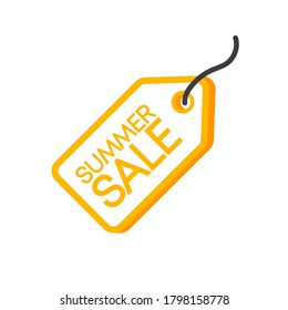 Watercolor banner. Summer banner. Concept design. Vector flat graphic design. White background. Sale sign. Sale tag. Vector illustration.