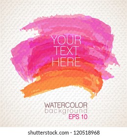 Watercolor banner - vector illustration.