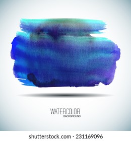 Watercolor banner - vector illustration.