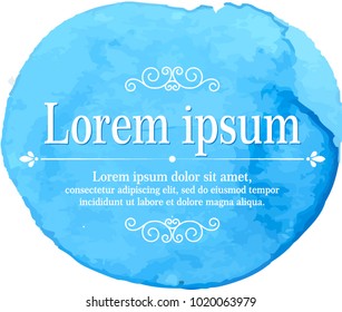 Watercolor banner for websites and printing. You can use it for invitations, postcards, ads. Vector illustration.