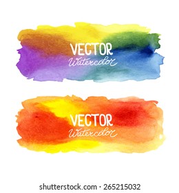 Watercolor banners. Abstract background with watercolor splash. EPS 8 vector