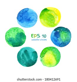 Watercolor banners. Vector.