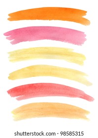 Watercolor banners. Vector illustration