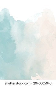 Watercolor beach background design vector