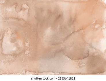Watercolor beige background. Nice splashes of paint.