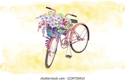 Watercolor Bicycle, Watercolor Free Bike