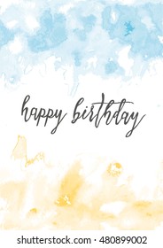 Watercolor Birthday Card