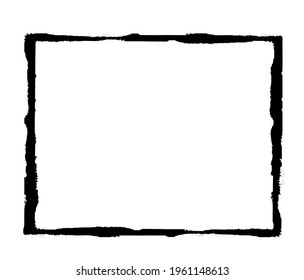 Rectángulo negro color de agua sobre el fondo blanco. Vector