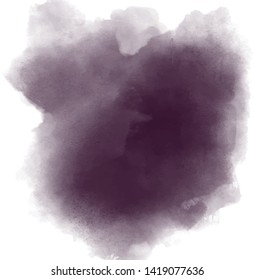Watercolor black and white background. Painting of dramatic moody texture. Abstract aquarelle vector splash. Monochrome screen. Grayscale stain backdrop. Two colors graphic design isolated on white.